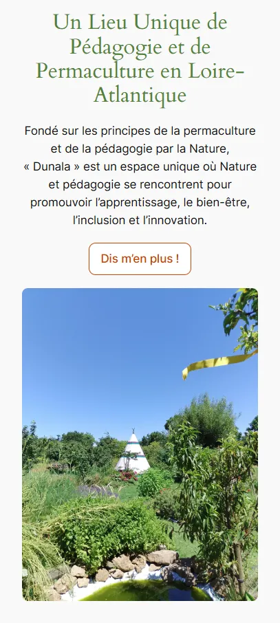 Capture d'écran du site D'Une Nature à l'autre